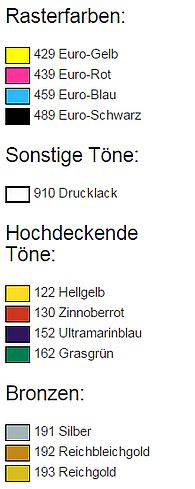 TPY Rasterfarben - hochdeckende Farben - Bronzen