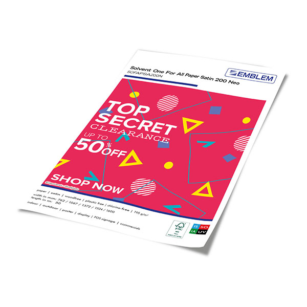 EMBLEM Solvent One for all Paper Satin 200 Neo SOFAPSA200N Farben-Frikell WTB EMBLEM Solvent One for all Paper Satin 200 Neo SOFAPSA200N Farben-Frikell WTB
