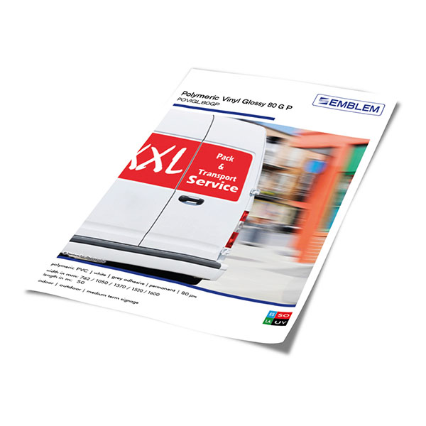 EMBLEM Polymeric Vinyl Glossy 80 G P Easy Bond Farben-Frikell WTB EMBLEM Polymeric Vinyl Glossy 80 G P Easy Bond Farben-Frikell WTB