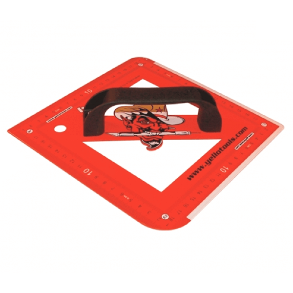 IvoCut Eckschablone (Schneidelineal) Yellotools Farben-Frikell WTB