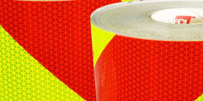 ORALITE® VC 612 Flexibright Fleet Marking Grade li.+ re. Paket | fluolime/rot Orafol Farben-Frikell WTB