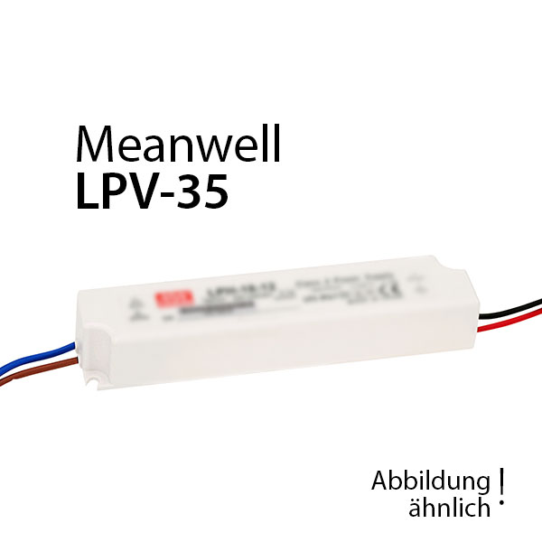 Meanwell LPV-35-12 Netzteil 36W 12V 3A / IP67 Meanwell Farben-Frikell WTB Meanwell LPV-35-12 Netzteil 36W 12V 3A / IP67 Meanwell Farben-Frikell WTB