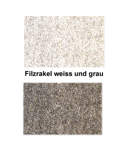 Filzrakel grau + weiß