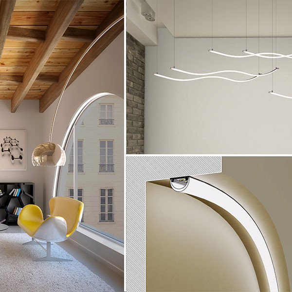 LED Profil P17, gewölbte Flächen