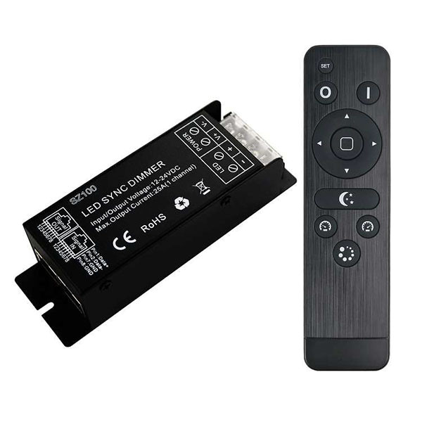 LED-Netzwerk-Dimmer 25A (12V 300W / 24V 600W) mit Fernbedienung