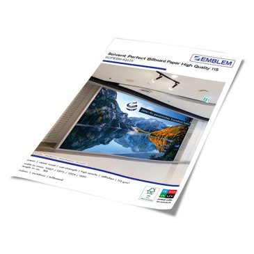 EMBLEM Solvent Perfect Billboard Paper HQ 115-54 SOPEBIHQ EMBLEM Solvent Perfect Billboard Paper HQ 115-54 SOPEBIHQ