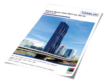 EMBLEM Solvent Banner Heavy Block Out 780 FR EMBLEM Solvent Banner Heavy Block Out 780 FR