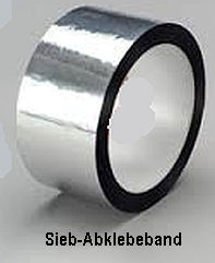 PE Siebabklebeband - Silberabdeckband -alubedampft