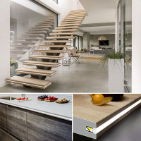 LED Profil P13, Leuchtlinien Einfräsprofil LED Profil P13, Leuchtlinien Einfräsprofil