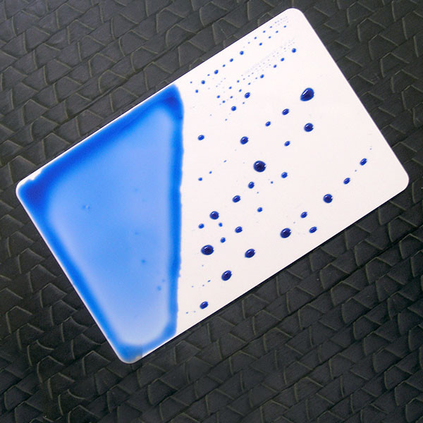 Oberflächenspannungs-Testtinte Blau