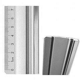 Acryl-Schneidelineal transparent 700mm mit Rutschbremse und Stahlkante 